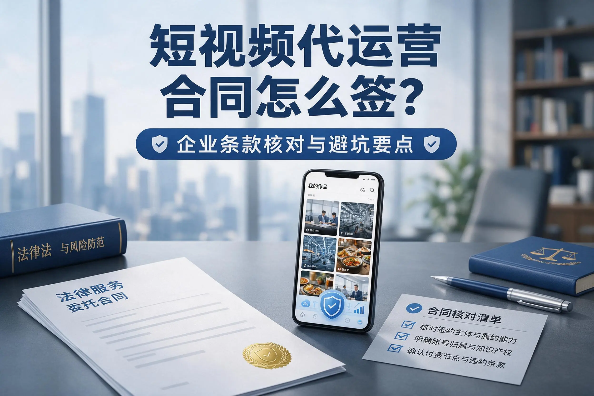 短视频代运营合同怎么签？阿拉尔企业条款核对与避坑要点