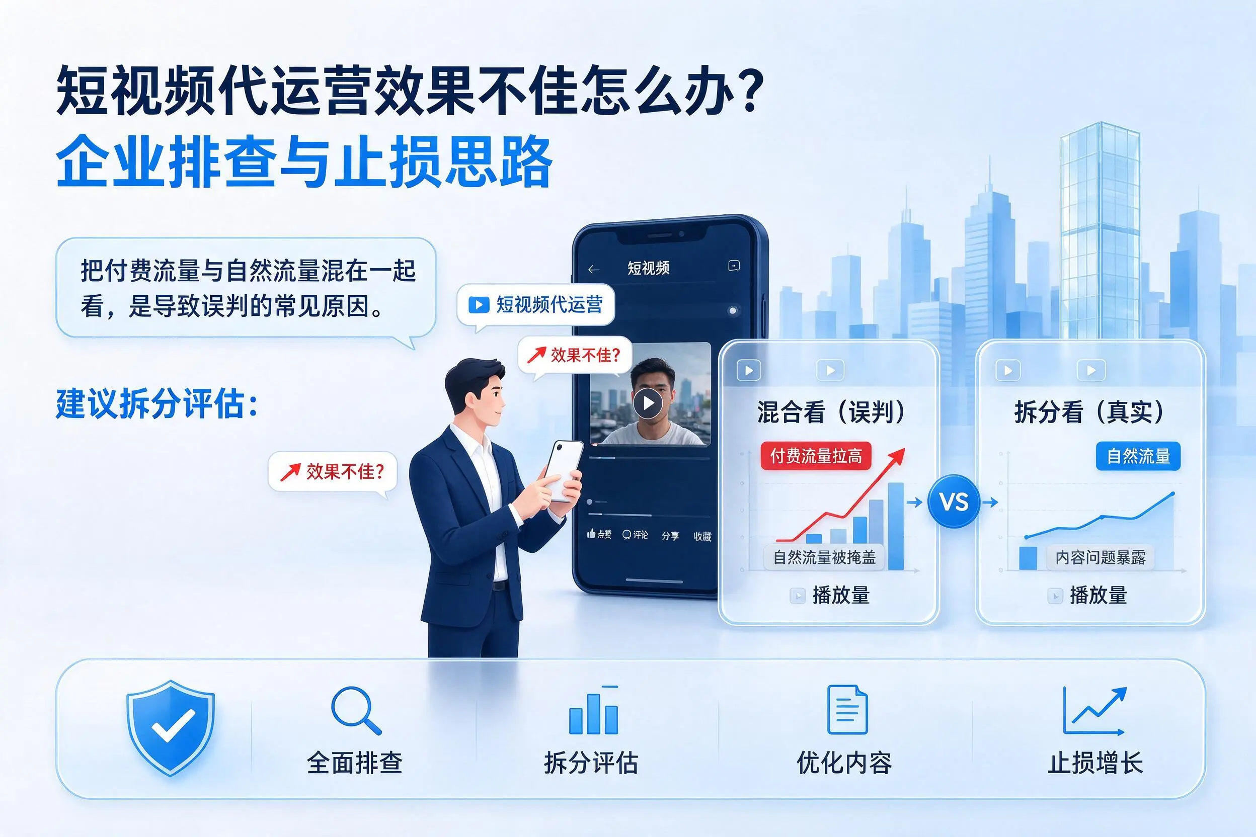 短视频代运营效果不佳怎么办？阿拉尔企业排查与止损思路