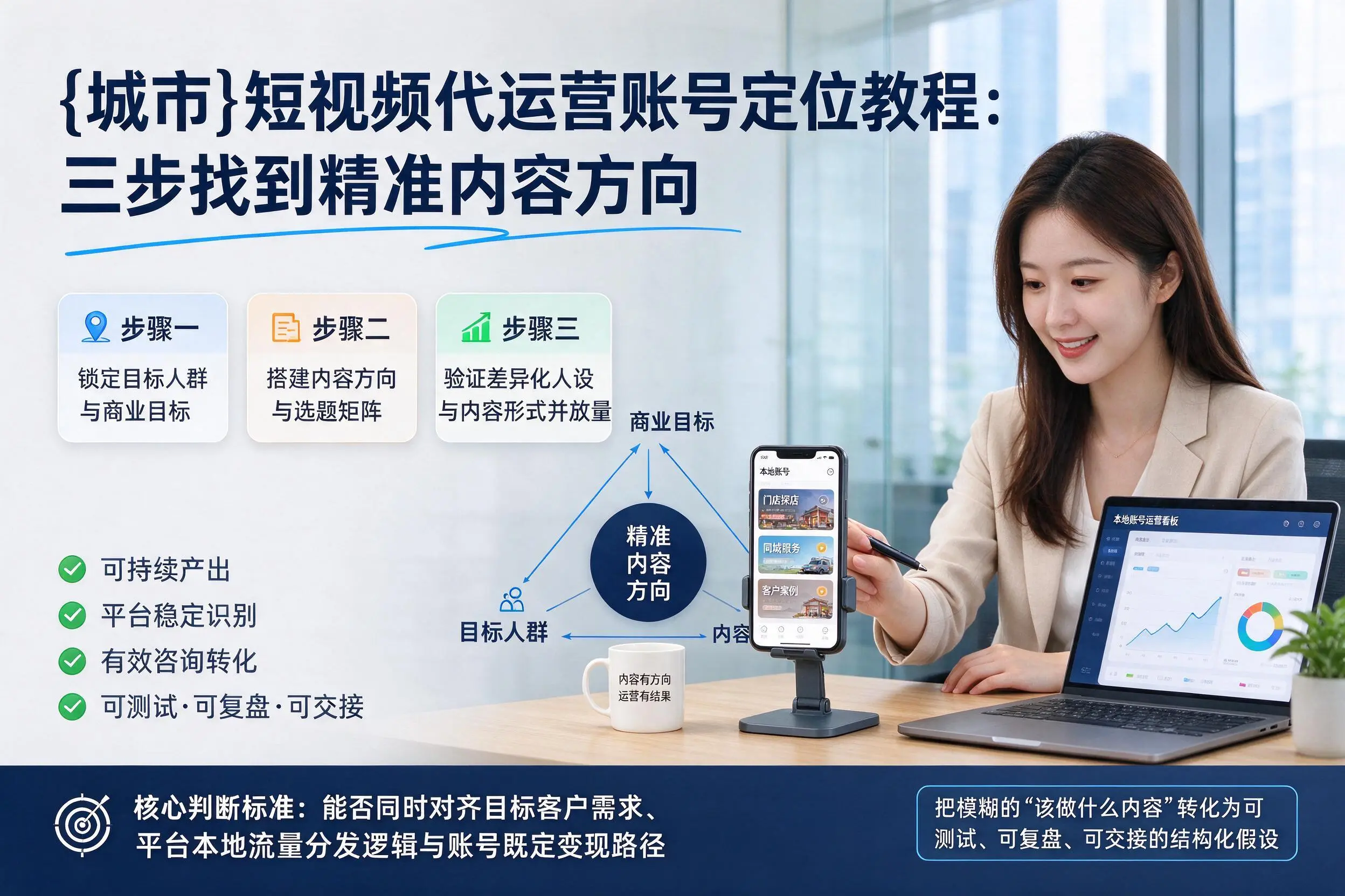 阿拉尔短视频代运营账号定位教程：三步找到精准内容方向
