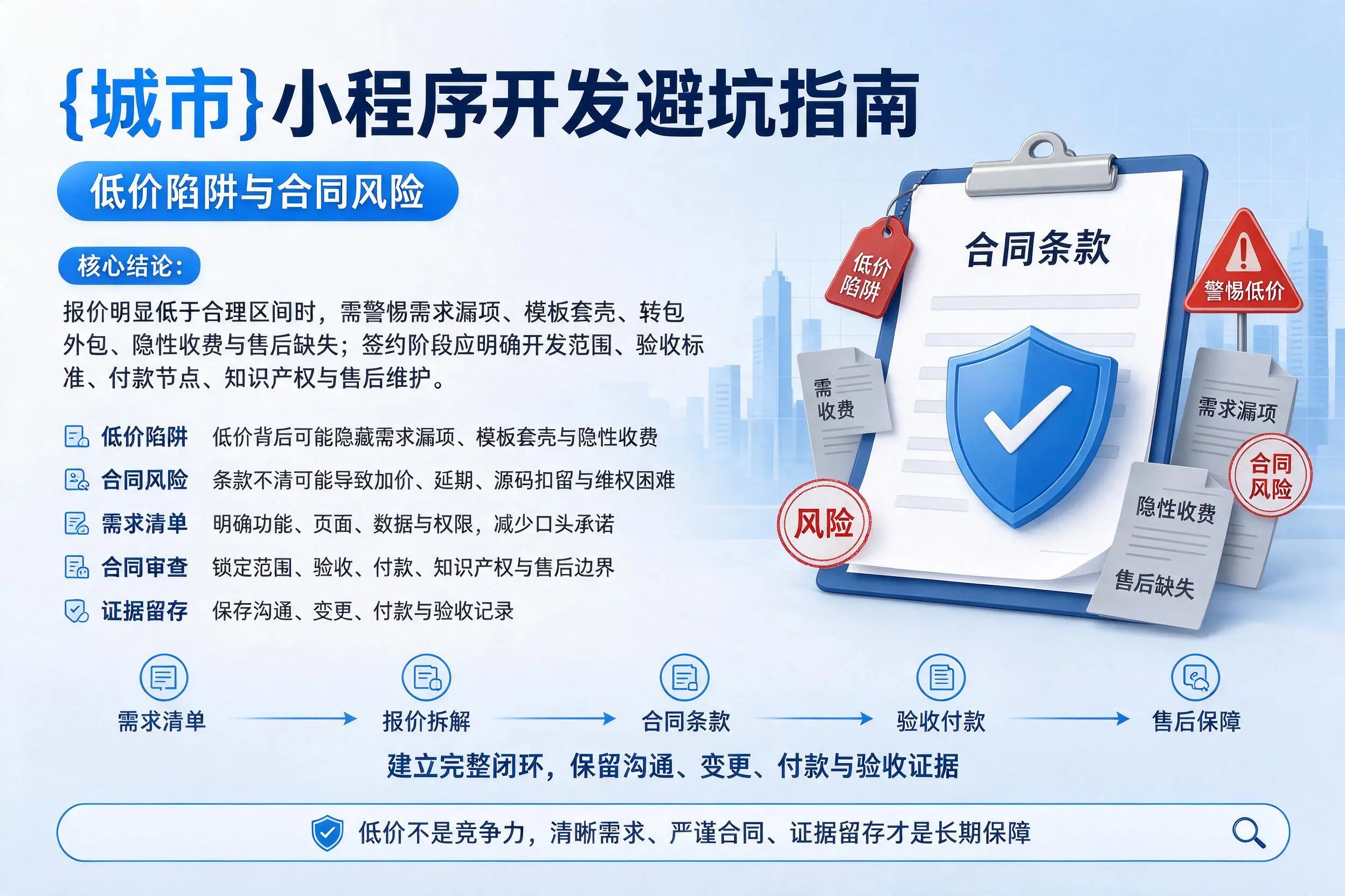 阿拉尔小程序开发避坑指南：低价陷阱与合同风险