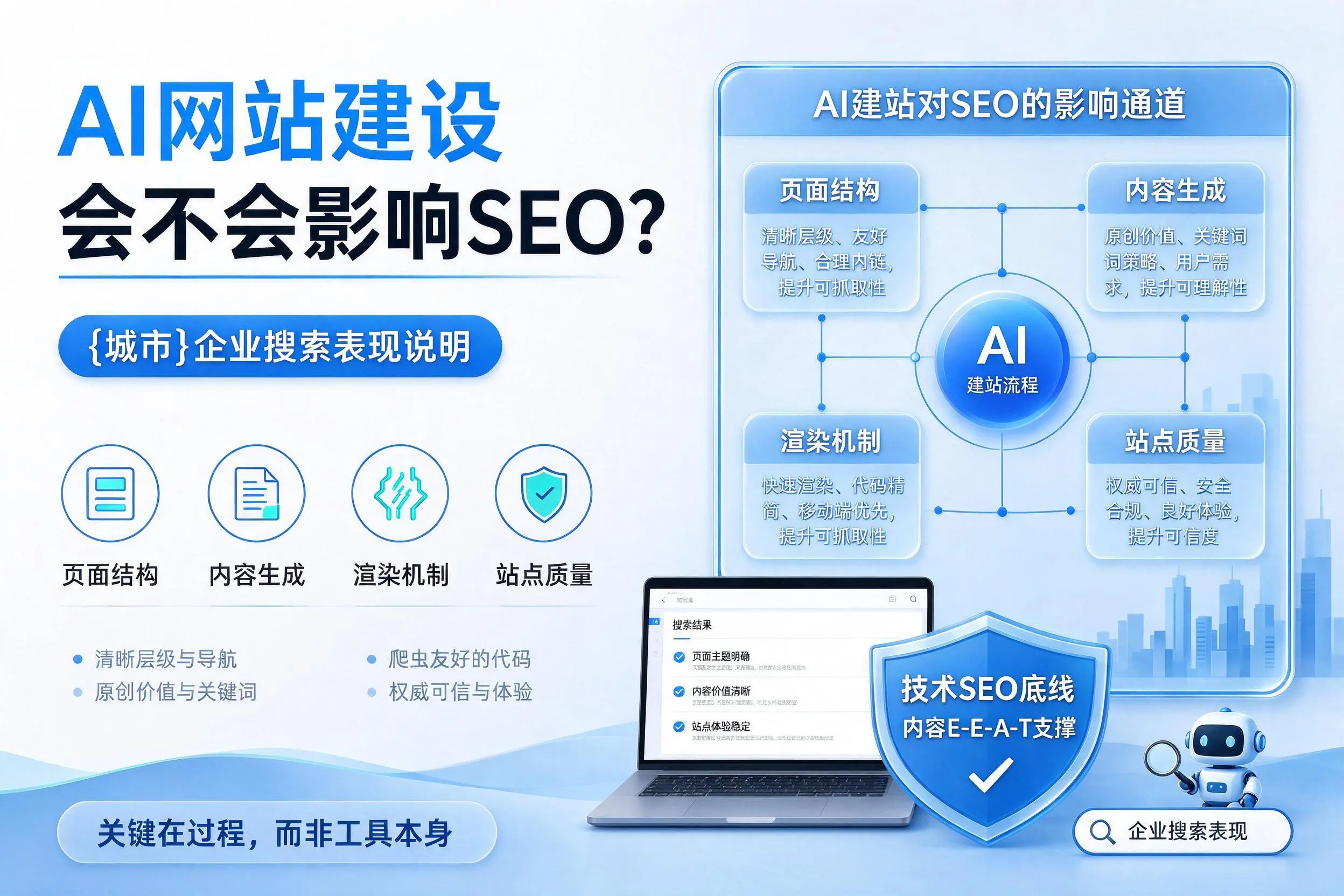 AI网站建设会不会影响SEO？阿拉尔企业搜索表现说明