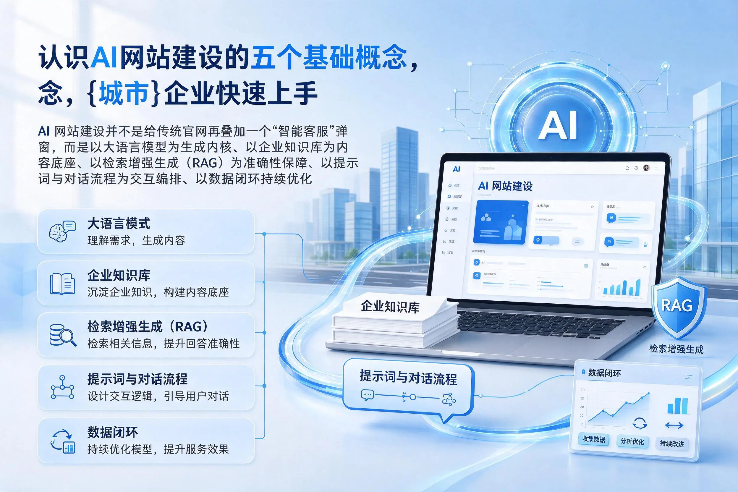 认识AI网站建设的五个基础概念，阿拉尔企业快速上手