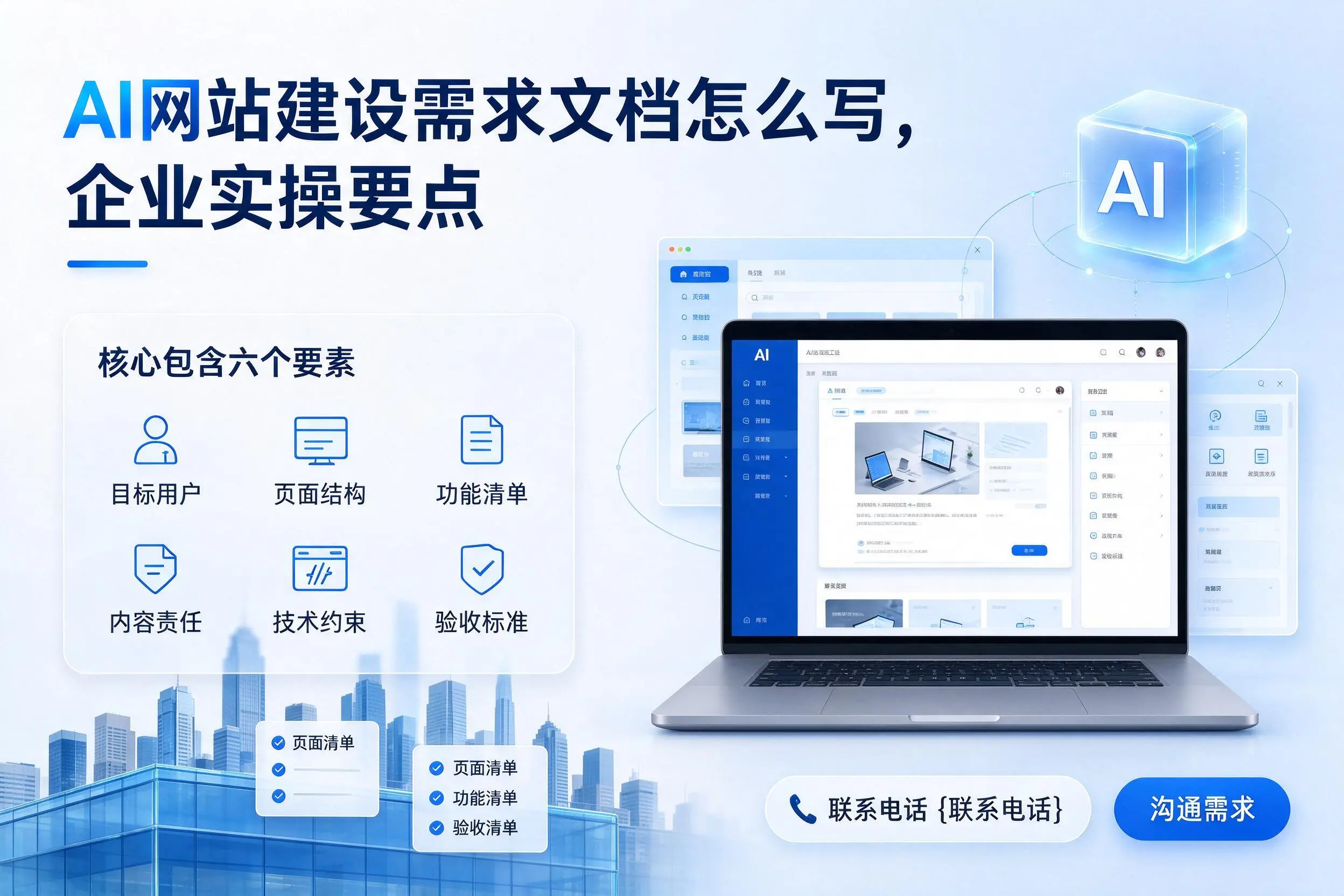 AI网站建设需求文档怎么写，阿拉尔企业实操要点