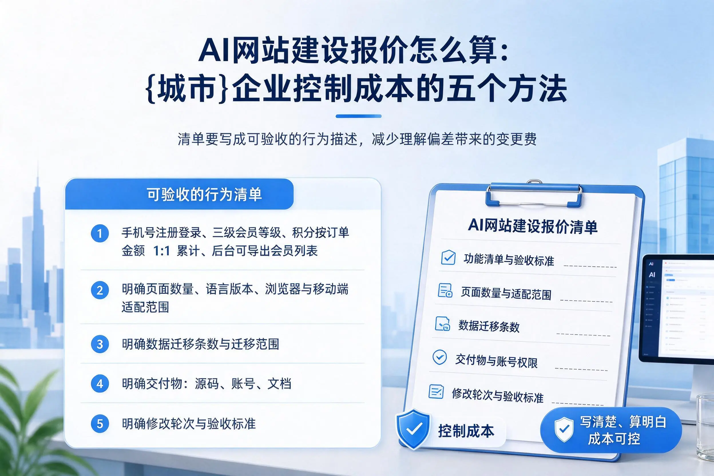 AI网站建设报价怎么算：阿拉尔企业控制成本的五个方法